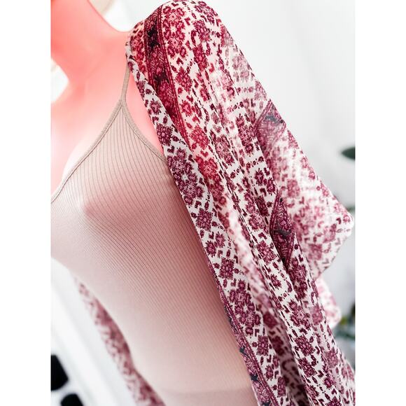 Brandy Melville Sunlight Filtering Through Trees boho flowy kimono coverup - Picture 2 of 4